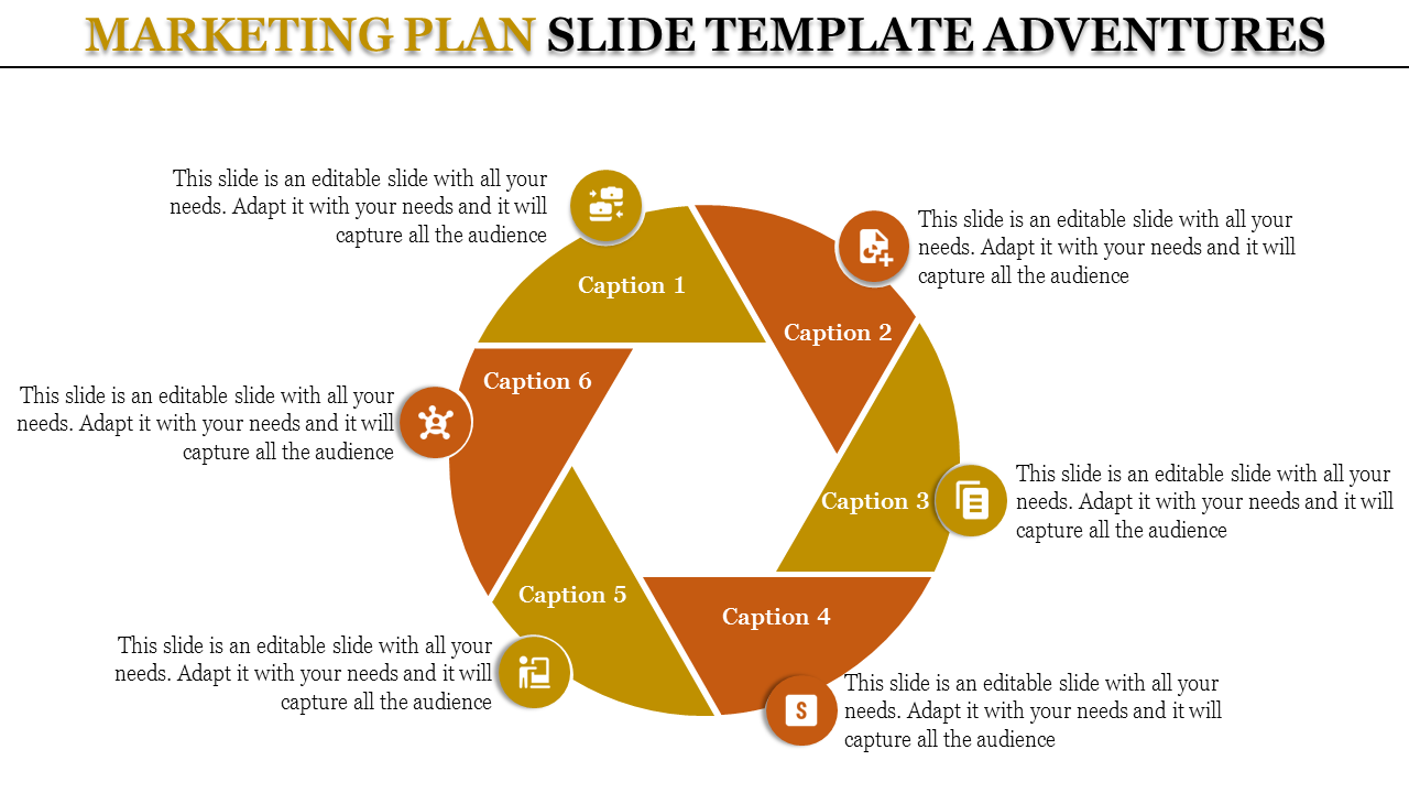 Free - Circular Marketing Plan Slide Presentation Template 